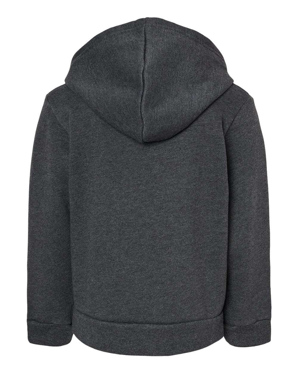 Toddler Sponge Fleece Full-Zip Hoodie - Back - B07706093 - Dark Grey Heather