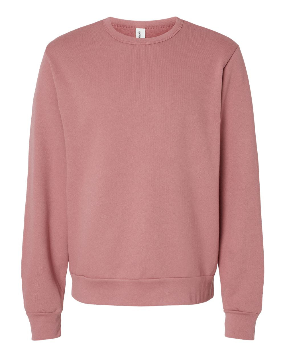 Unisex Sponge Fleece Classic Crewneck Sweatshirt - Front - B08006272 - Mauve