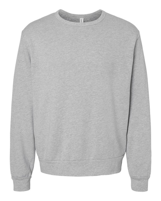 Unisex Sponge Fleece Classic Crewneck Sweatshirt - Front - B08006582 - Athletic Heather