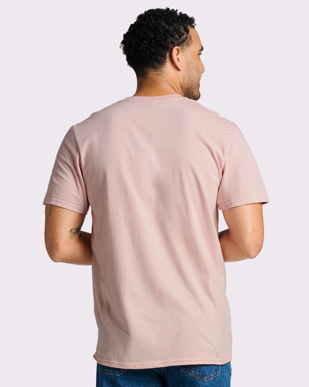 Premium Cotton T-Shirt - OnModelBack - B01335302 - Blush Pink