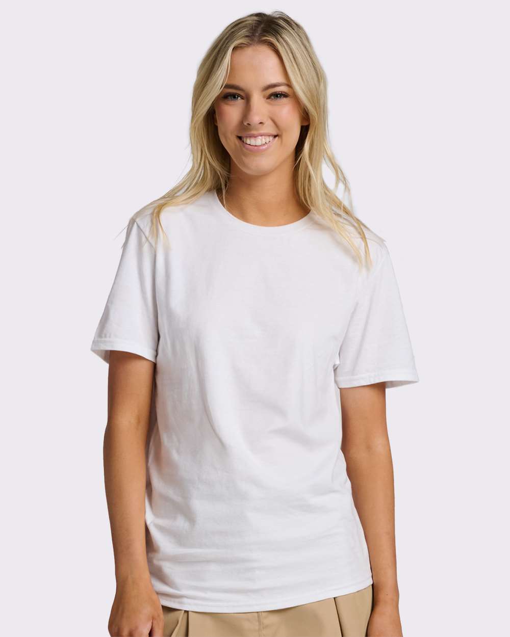 Premium Cotton T-Shirt - OnModelFront - B01335002 - White