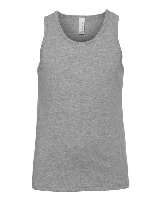 Youth Heather CVC Tank - Front - B04306583 - Athletic Heather