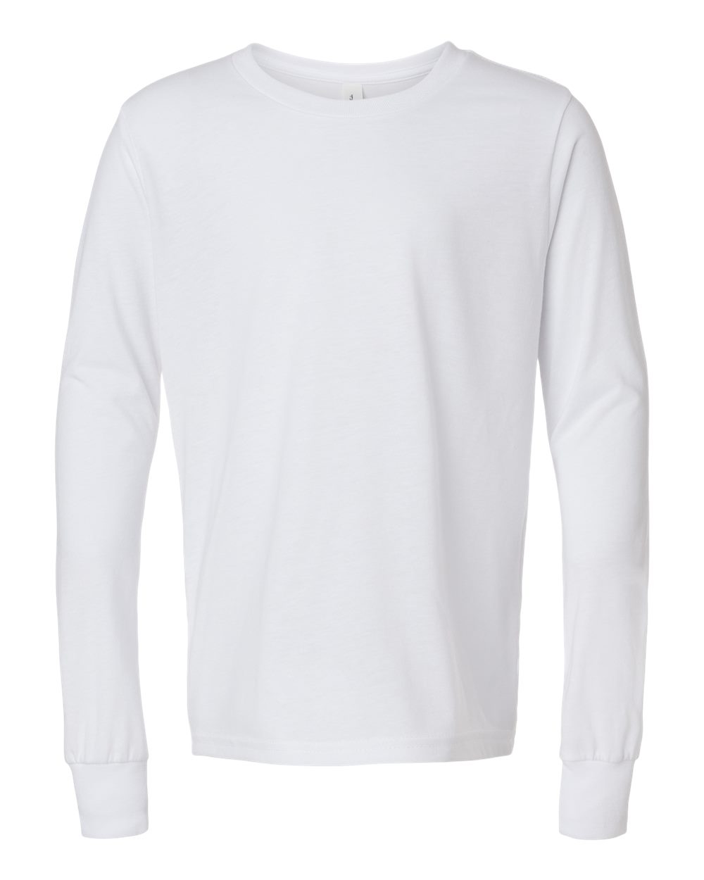 Youth Triblend Long Sleeve Tee - Front - B06106103 - Solid White Triblend