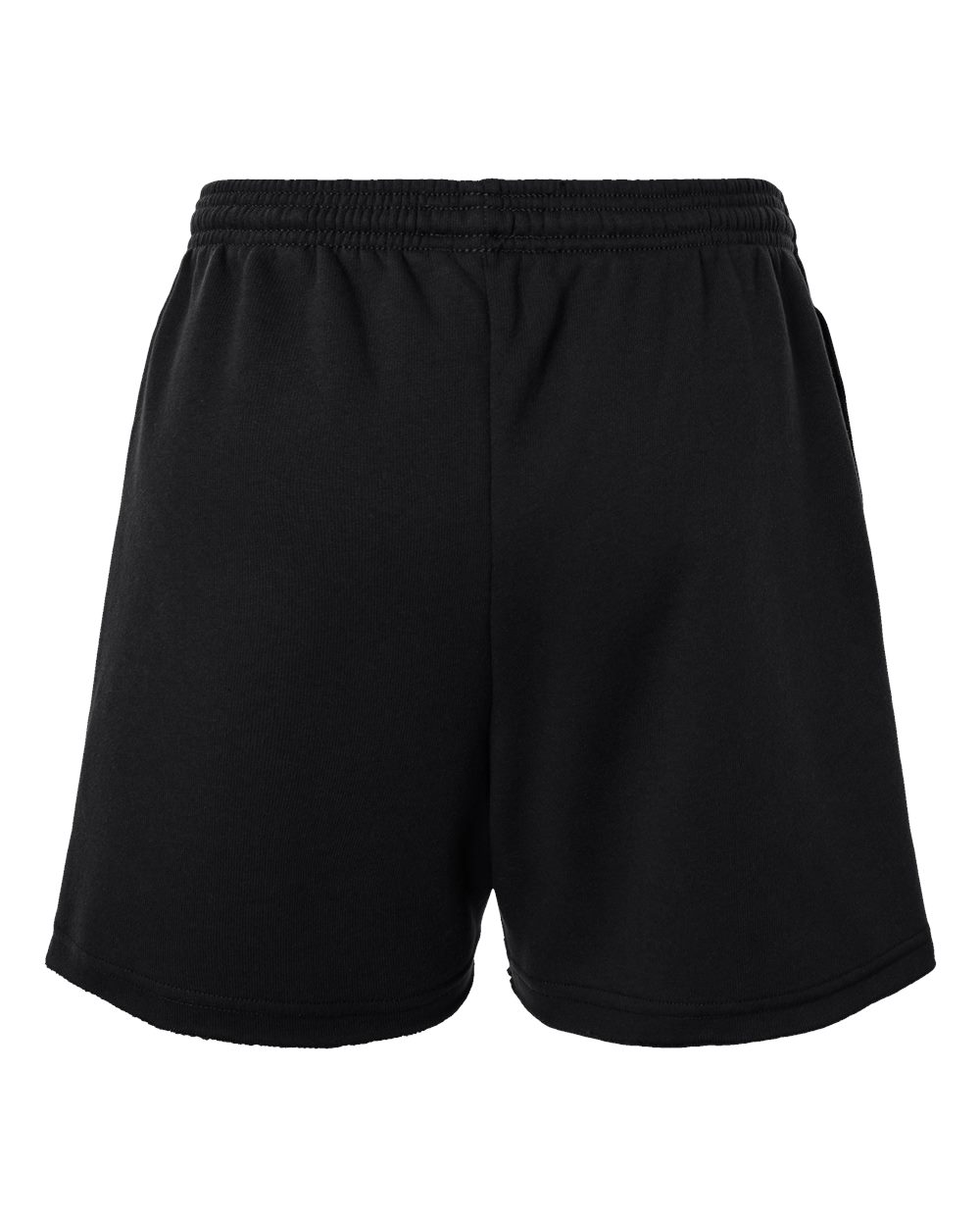 Women's Cutoff Fleece Shorts - Back - B04406503 - Black
