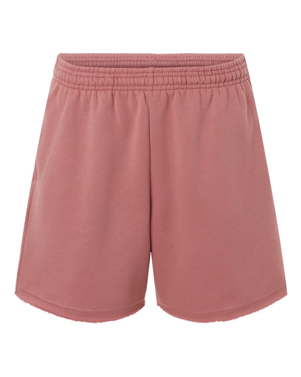 Women's Cutoff Fleece Shorts - Front - B04406273 - Mauve
