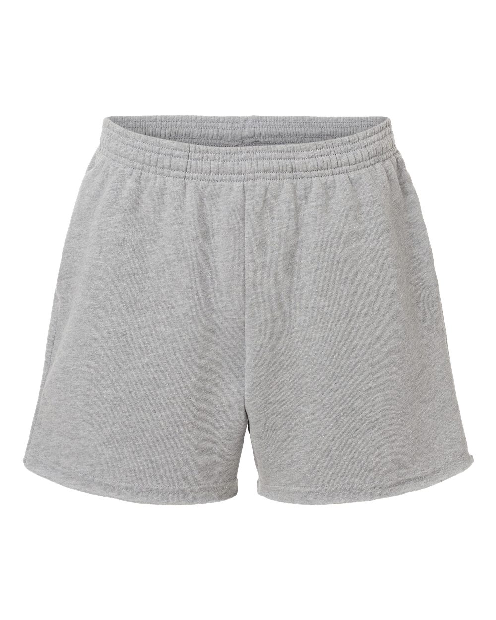 Women's Cutoff Fleece Shorts - Front - B04406583 - Athletic Heather