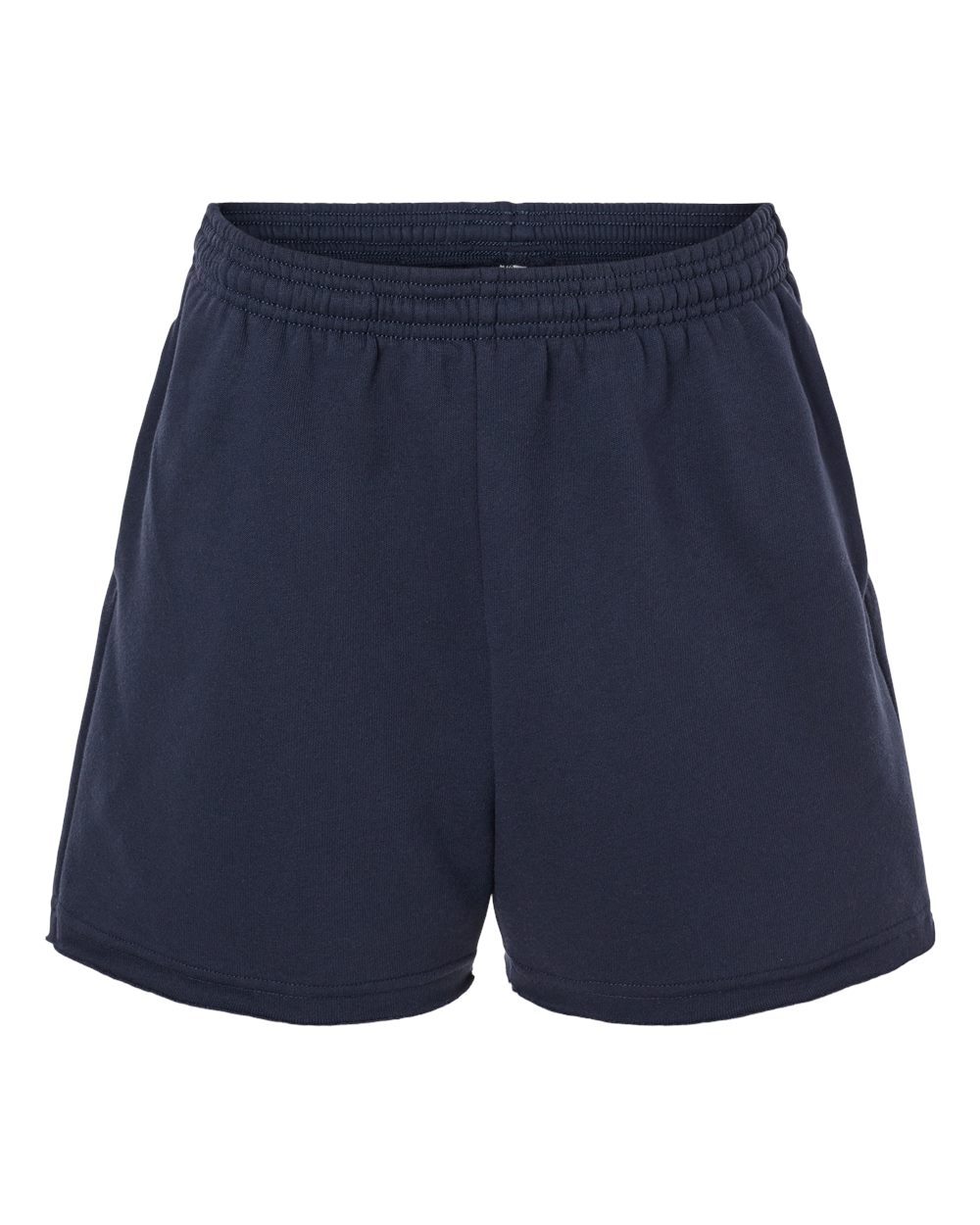 Women's Cutoff Fleece Shorts - Front - B04406653 - Navy