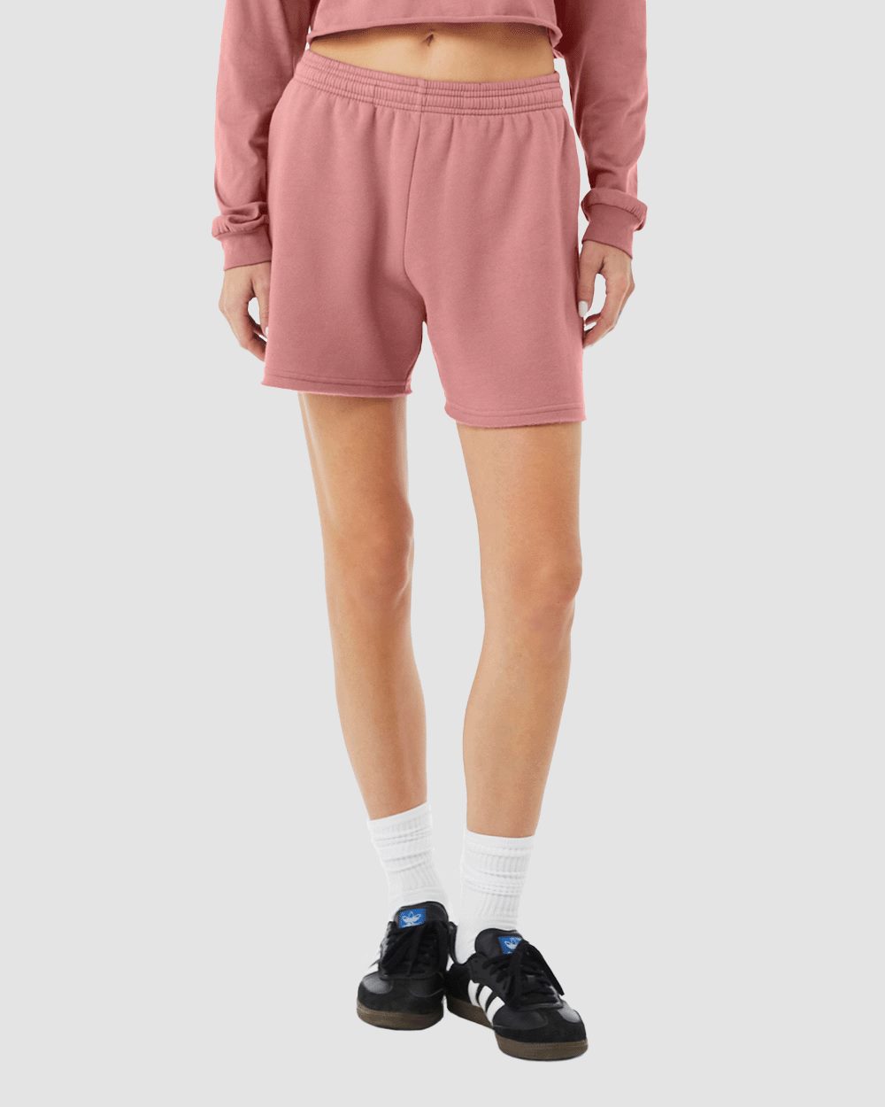 Women's Cutoff Fleece Shorts - styleImage