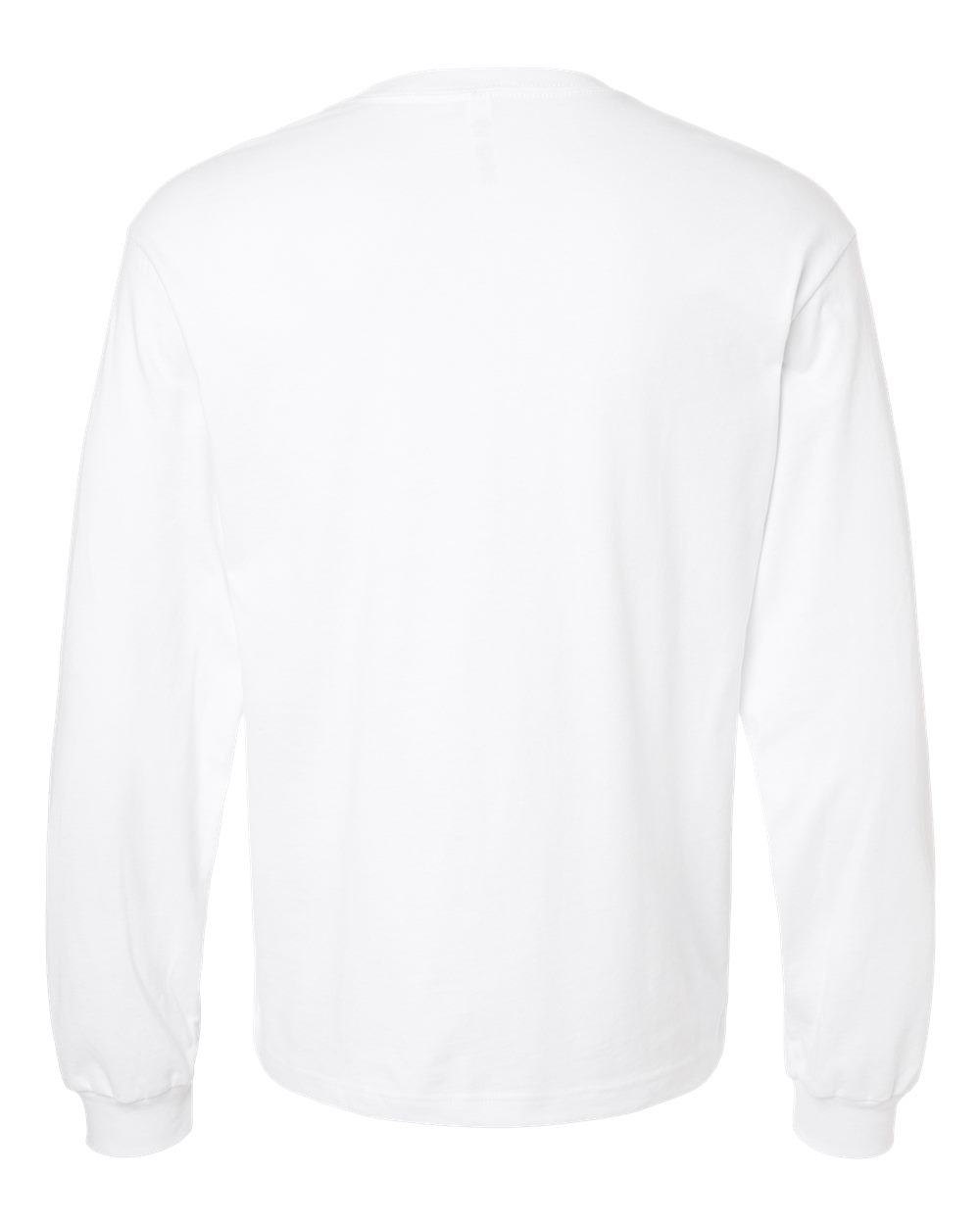 6 oz. Heavyweight Long Sleeve Tee - Back - B06206002 - White