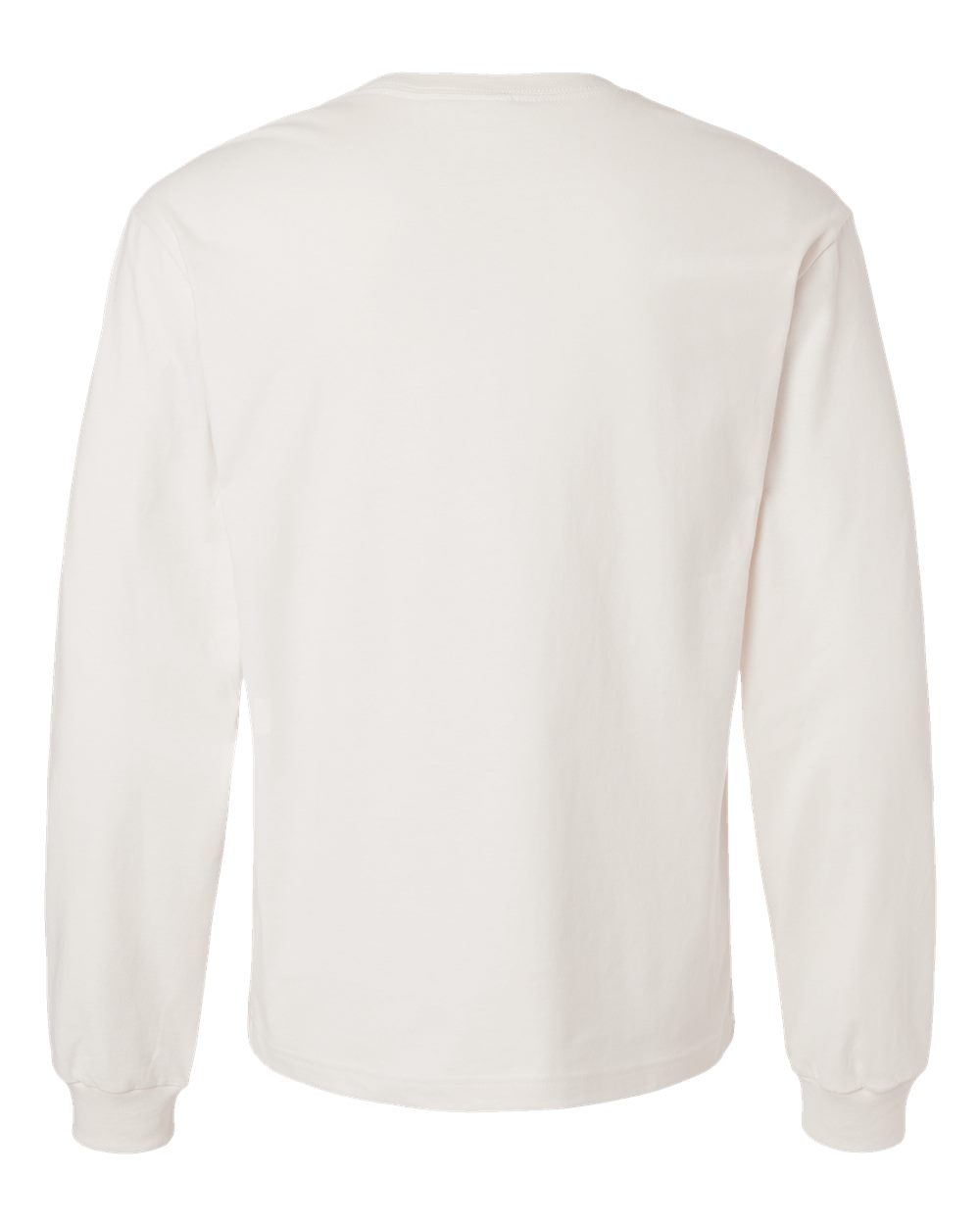 6 oz. Heavyweight Long Sleeve Tee - Back - B06206012 - Vintage White