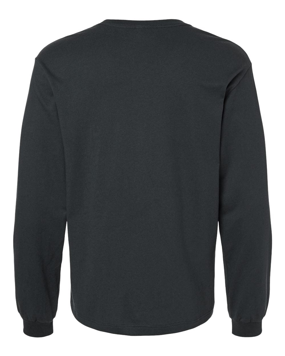 6 oz. Heavyweight Long Sleeve Tee - Back - B06206202 - Dark Grey