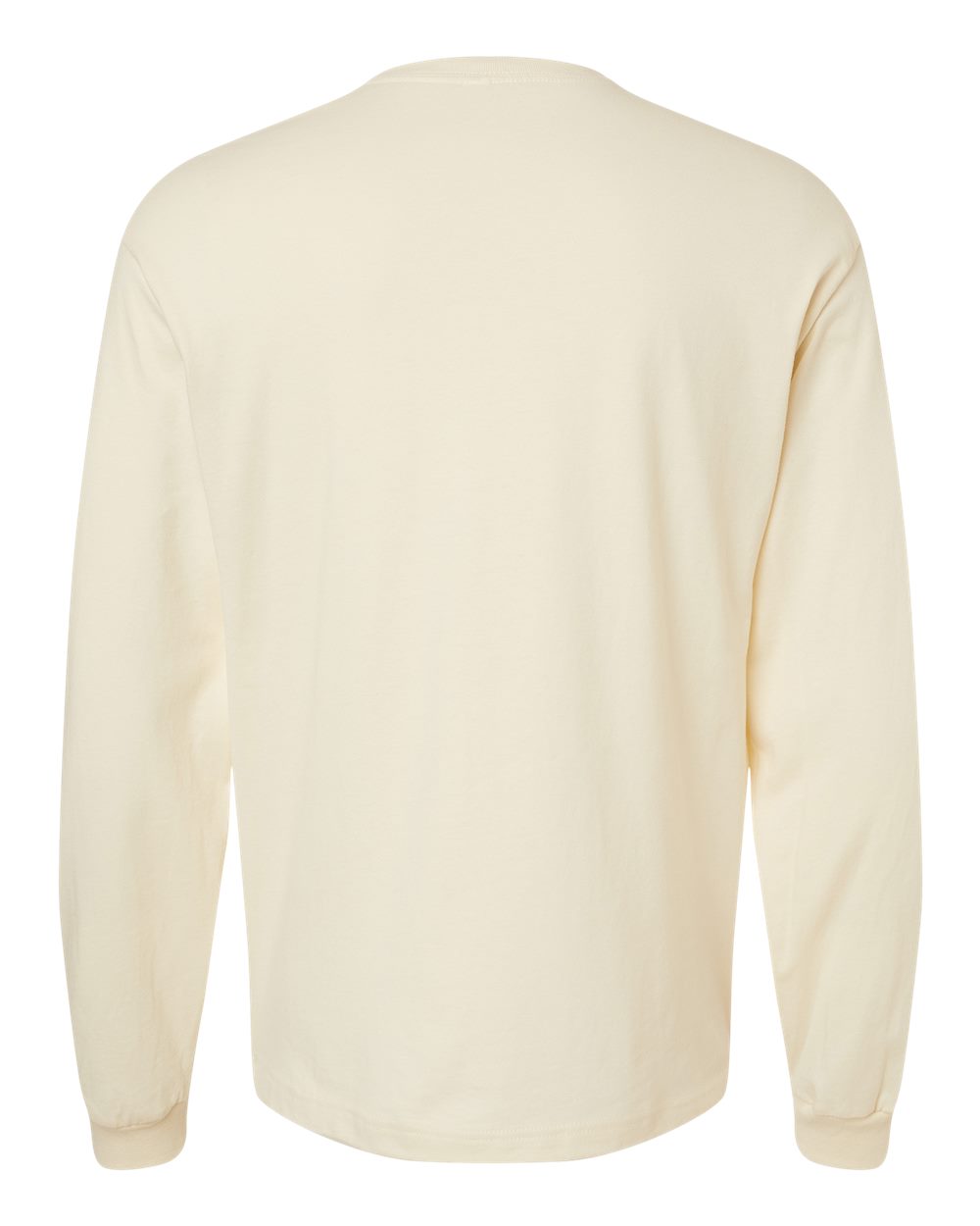 6 oz. Heavyweight Long Sleeve Tee - Back - B06206242 - Natural