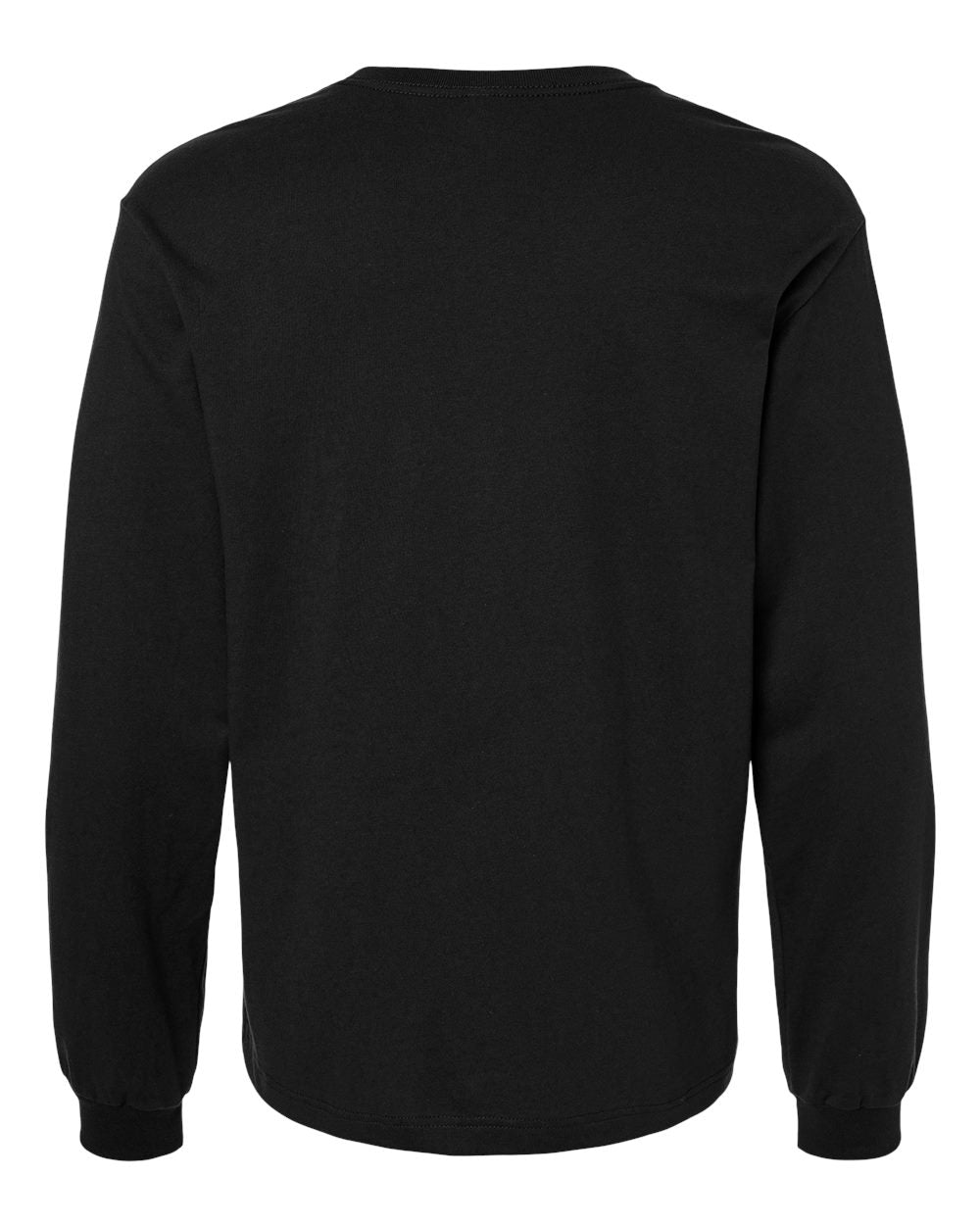 6 oz. Heavyweight Long Sleeve Tee - Back - B06206502 - Black