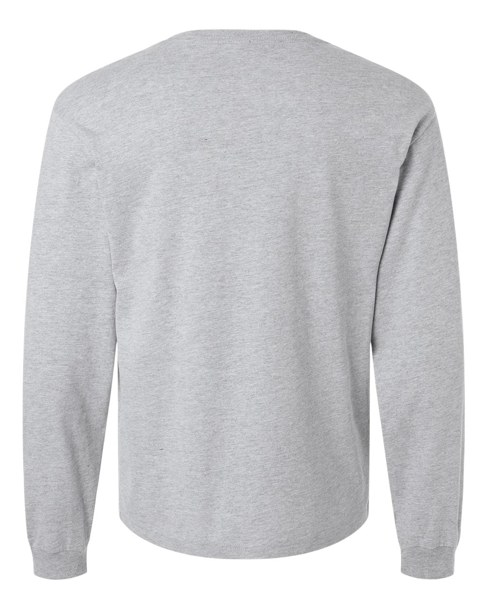 6 oz. Heavyweight Long Sleeve Tee - Back - B06206582 - Athletic Heather