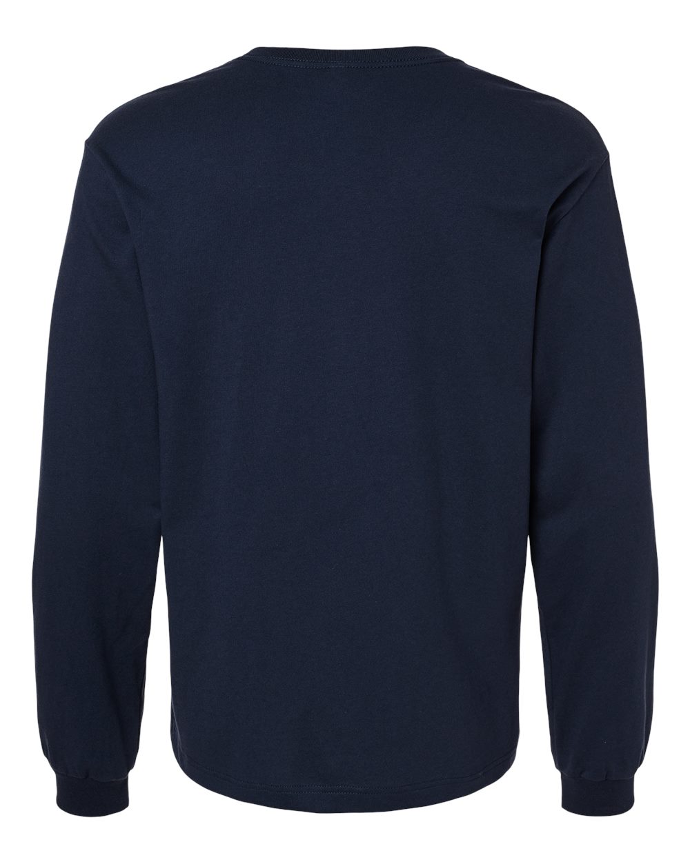 6 oz. Heavyweight Long Sleeve Tee - Back - B06206652 - Navy