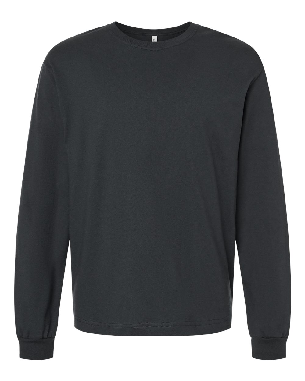 6 oz. Heavyweight Long Sleeve Tee - Front - B06206202 - Dark Grey