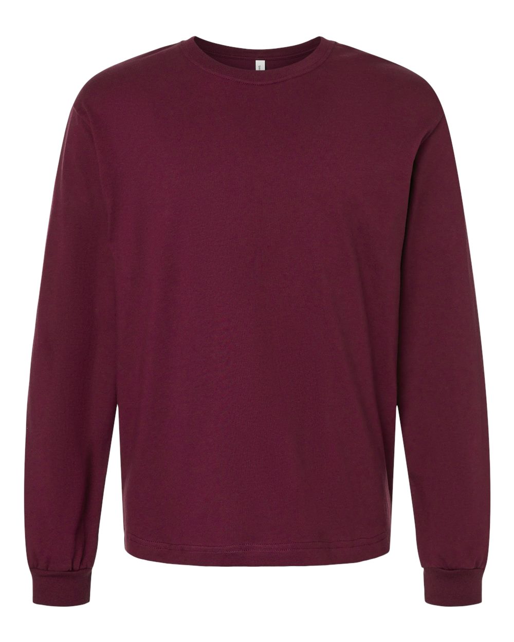 6 oz. Heavyweight Long Sleeve Tee - Front - B06206292 - Maroon