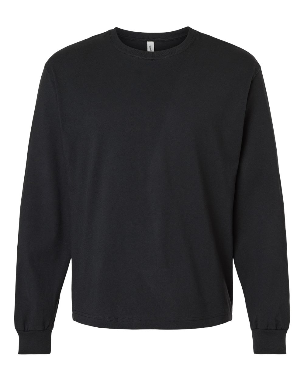 6 oz. Heavyweight Long Sleeve Tee - Front - B06206512 - Vintage Black