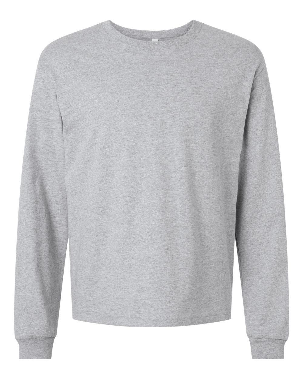 6 oz. Heavyweight Long Sleeve Tee - Front - B06206582 - Athletic Heather