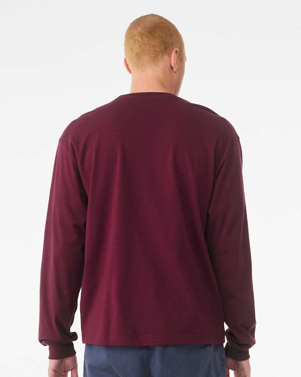 6 oz. Heavyweight Long Sleeve Tee - OnModelBack - B06206292 - Maroon