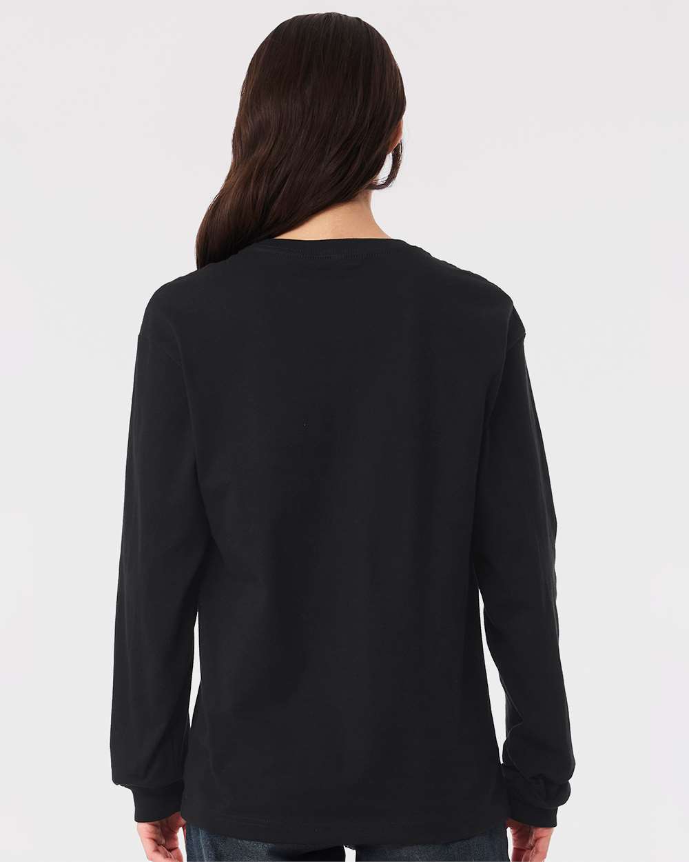 6 oz. Heavyweight Long Sleeve Tee - OnModelBack - B06206512 - Vintage Black