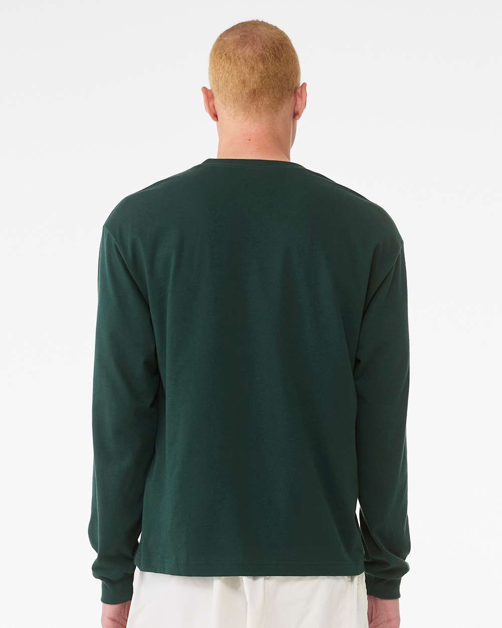6 oz. Heavyweight Long Sleeve Tee - OnModelBack - B06206542 - Forest