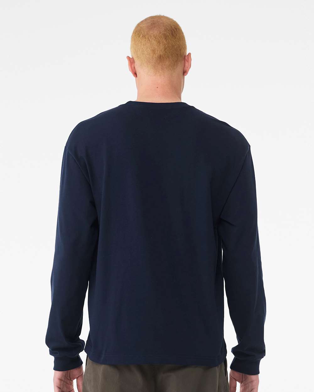 6 oz. Heavyweight Long Sleeve Tee - OnModelBack - B06206652 - Navy