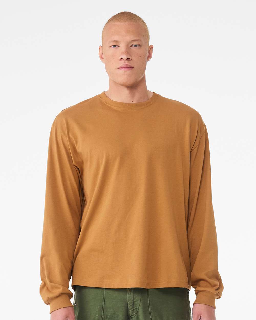 6 oz. Heavyweight Long Sleeve Tee - OnModelFront - B06206102 - Toast