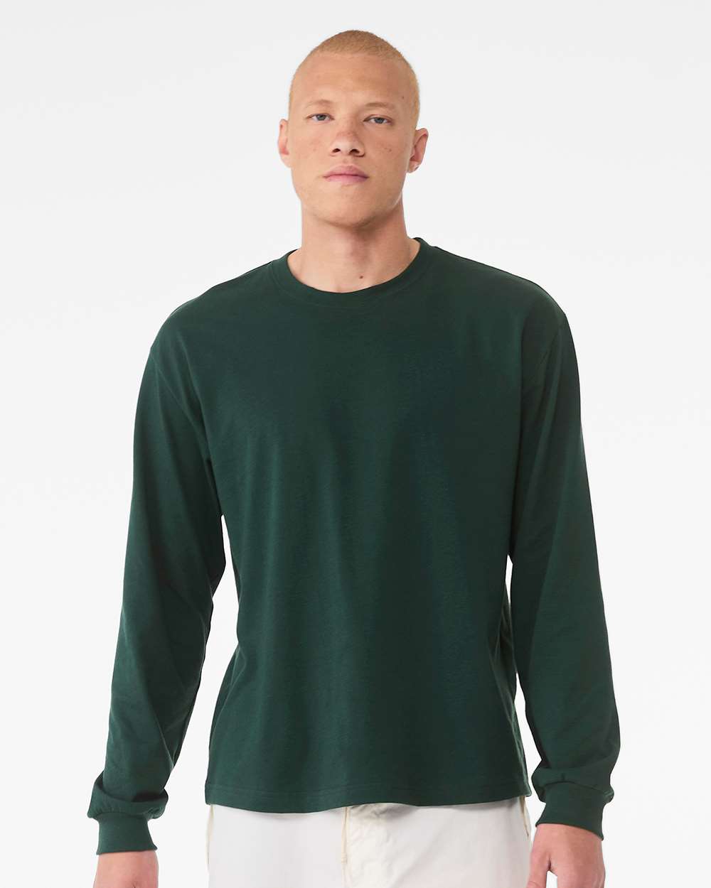 6 oz. Heavyweight Long Sleeve Tee - OnModelFront - B06206542 - Forest