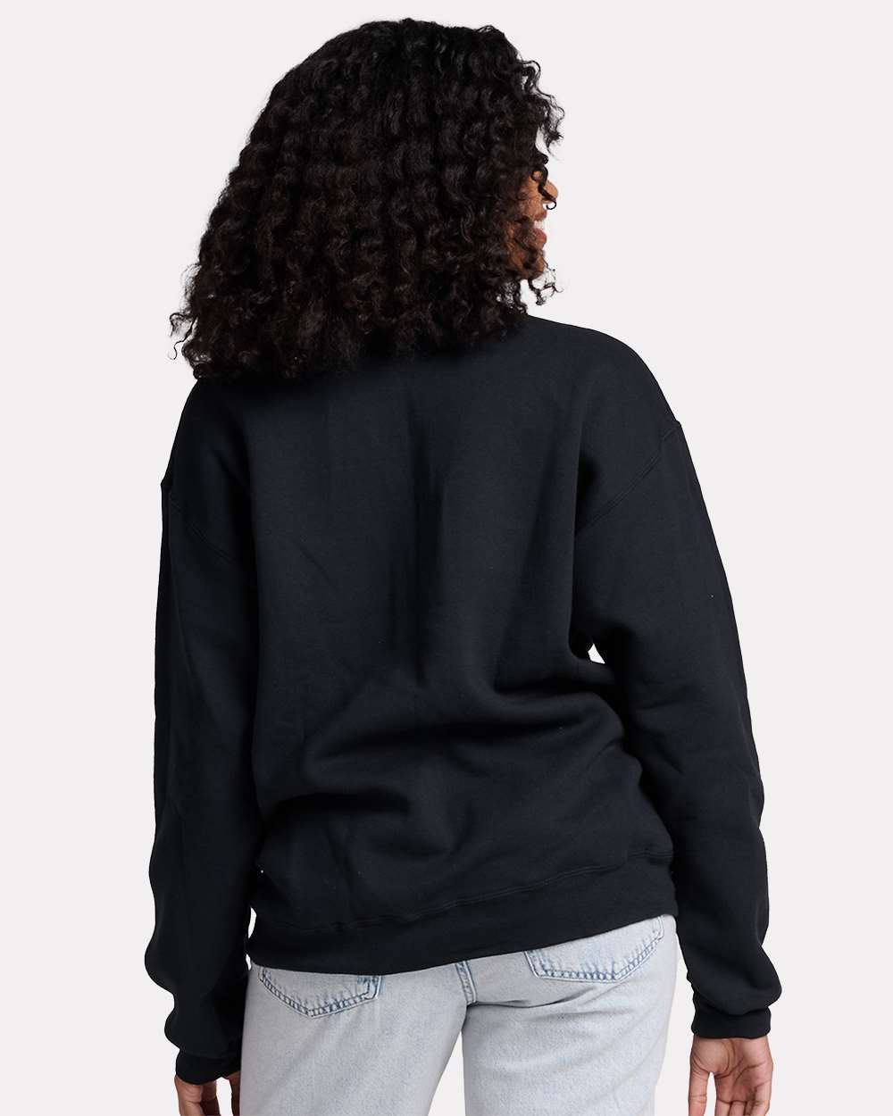 Unisex Rugged Crewneck Sweatshirt - OnModelBack - B01435503 - Black Ink