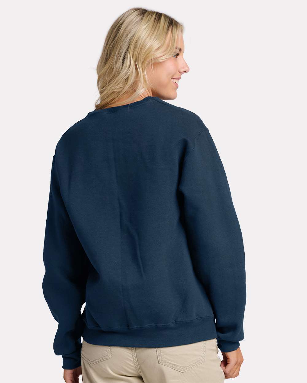 Unisex Rugged Crewneck Sweatshirt - OnModelBack - B01435653 - Washed Navy
