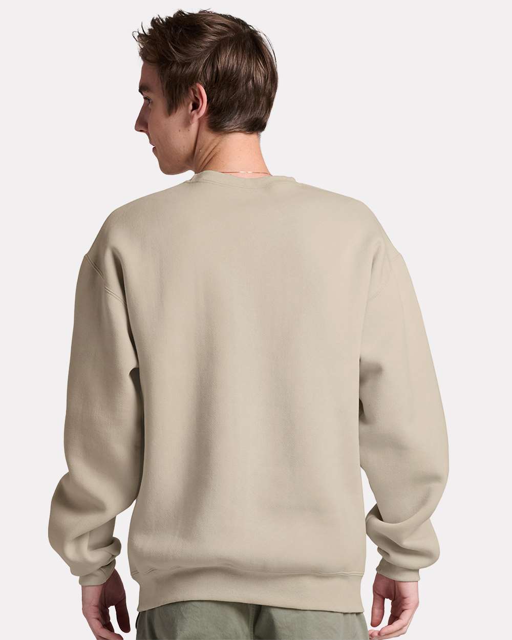 Unisex Rugged Crewneck Sweatshirt - OnModelBack - B01435733 - Putty