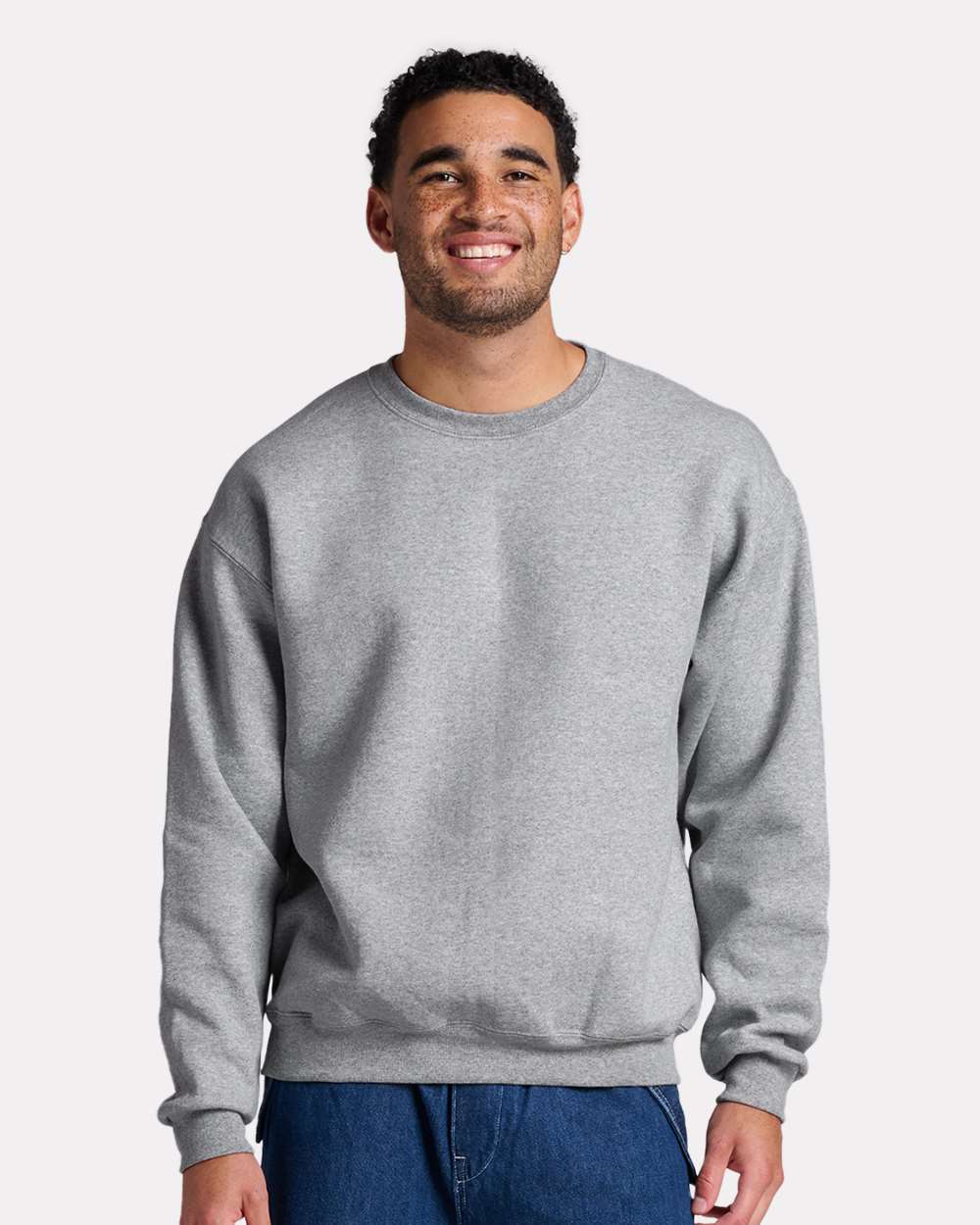 Unisex Rugged Crewneck Sweatshirt - OnModelFront - B01435583 - Athletic Heather