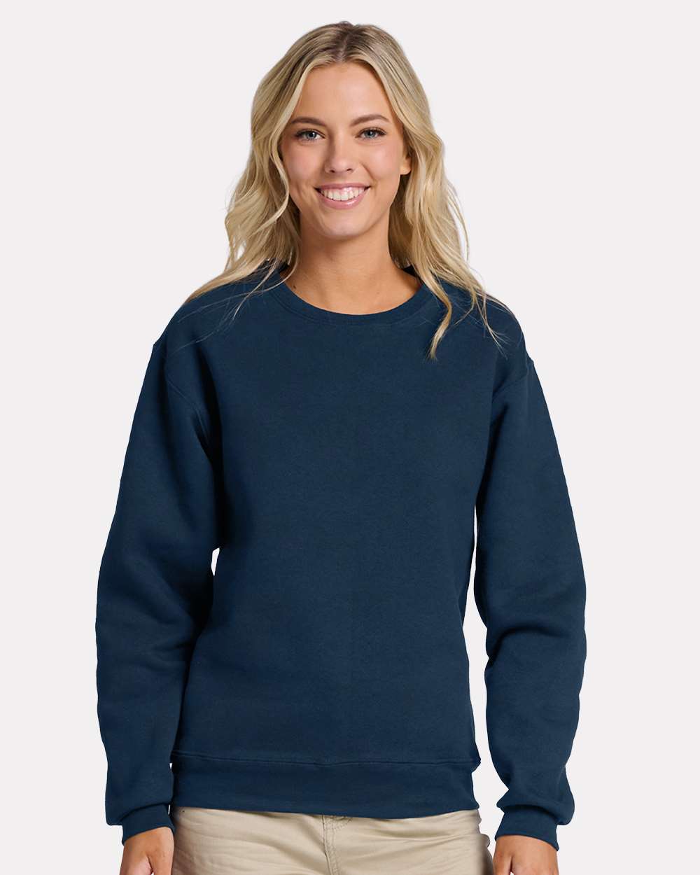 Unisex Rugged Crewneck Sweatshirt - OnModelFront - B01435653 - Washed Navy