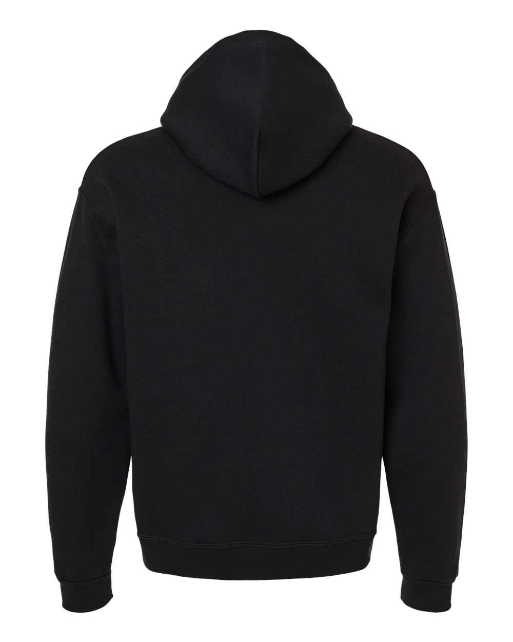 Unisex Rugged Hooded Sweatshirt - Back - B01535503 - Black Ink