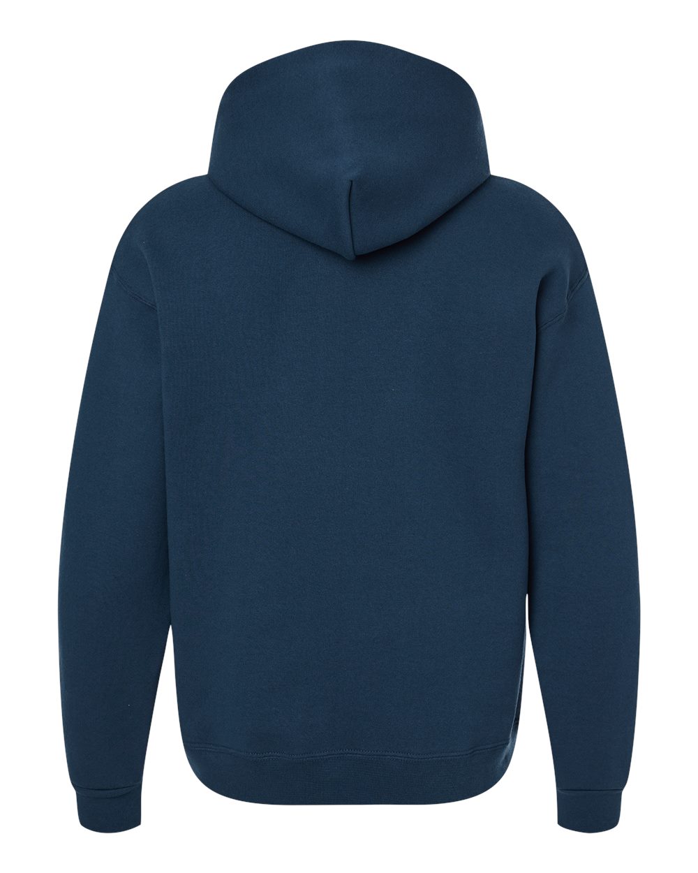 Unisex Rugged Hooded Sweatshirt - Back - B01535653 - Washed Navy