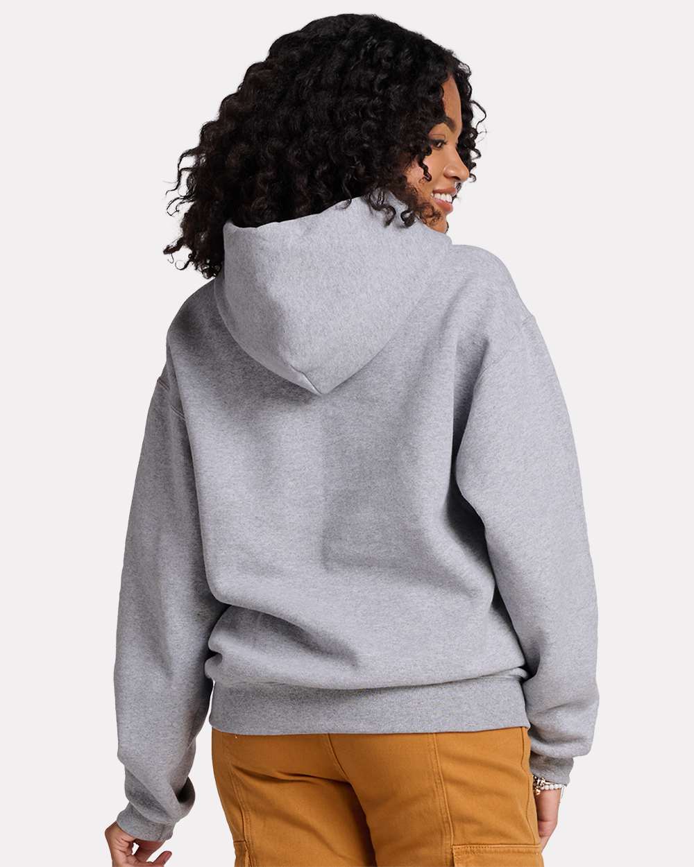 Unisex Rugged Hooded Sweatshirt - OnModelBack - B01535583 - Athletic Heather