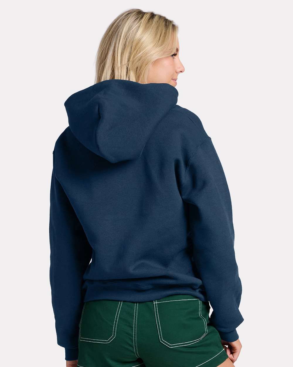 Unisex Rugged Hooded Sweatshirt - OnModelBack - B01535653 - Washed Navy