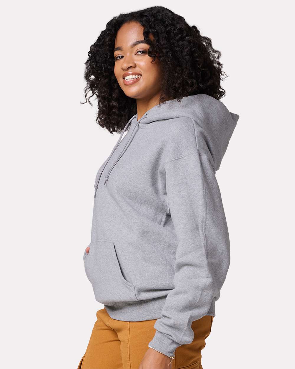 Unisex Rugged Hooded Sweatshirt - OnModelSide - B01535583 - Athletic Heather