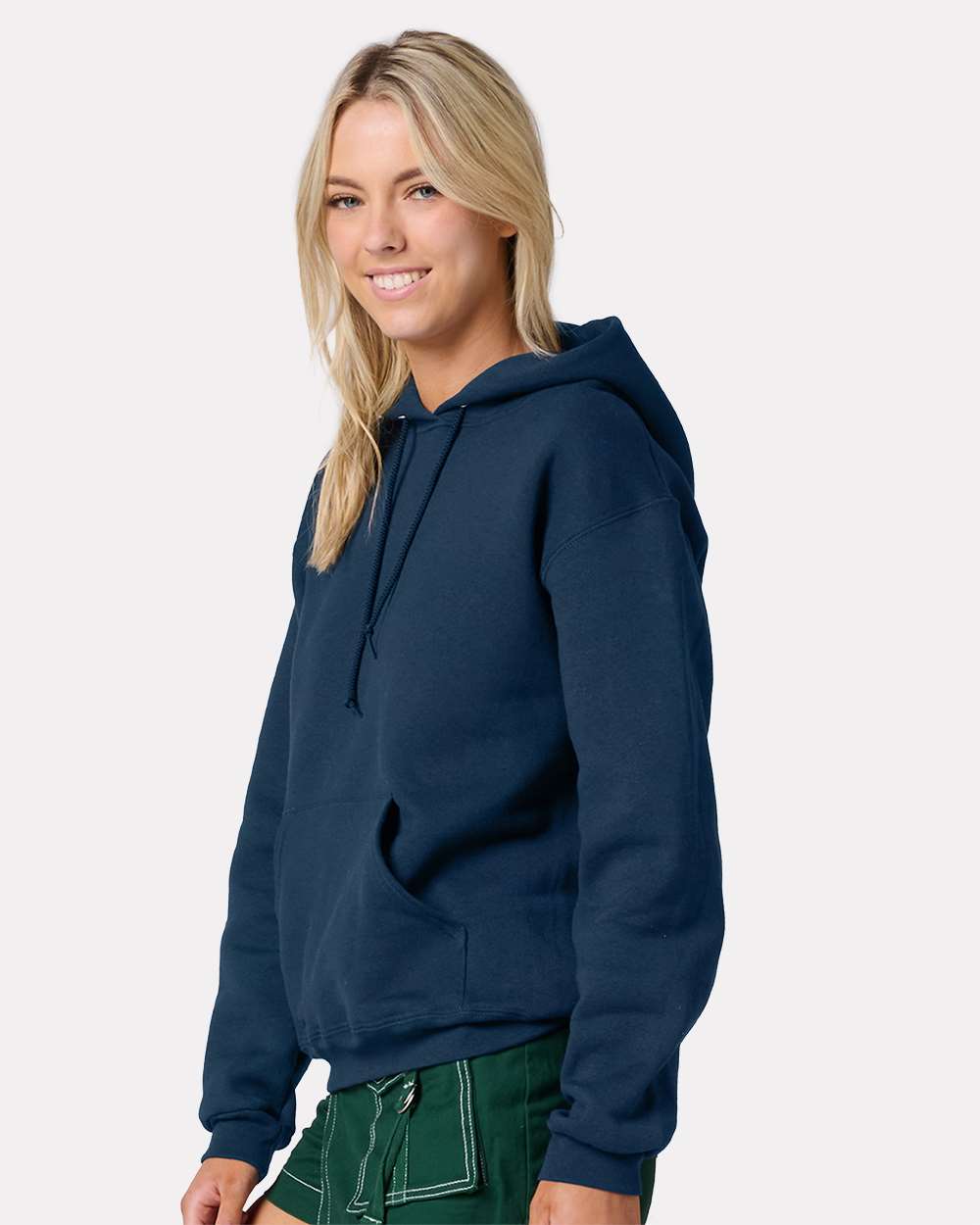 Unisex Rugged Hooded Sweatshirt - OnModelSide - B01535653 - Washed Navy