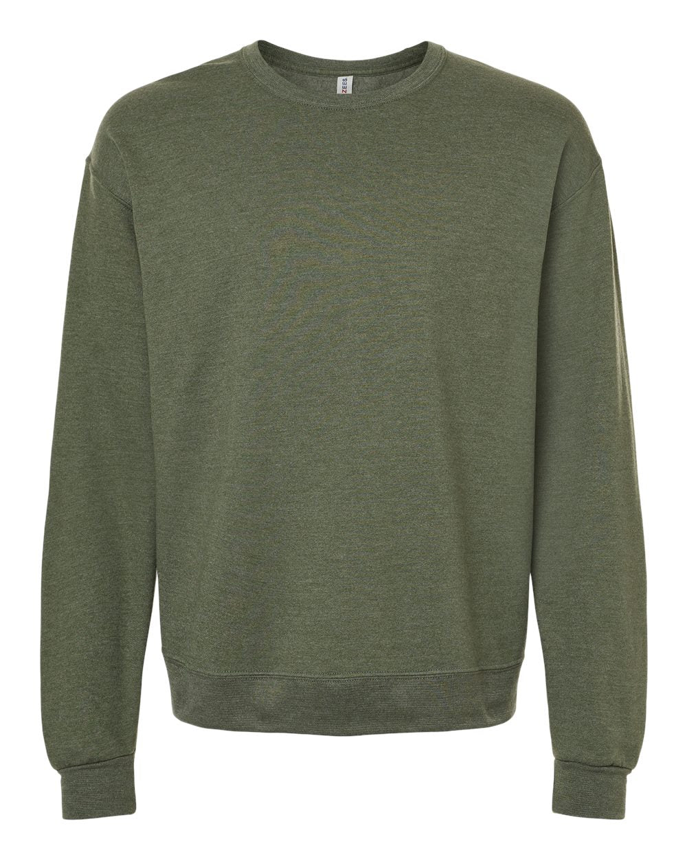 Unisex Ultimate CVC Crewneck Sweatshirt - Front - B01735543 - Military Green Heather