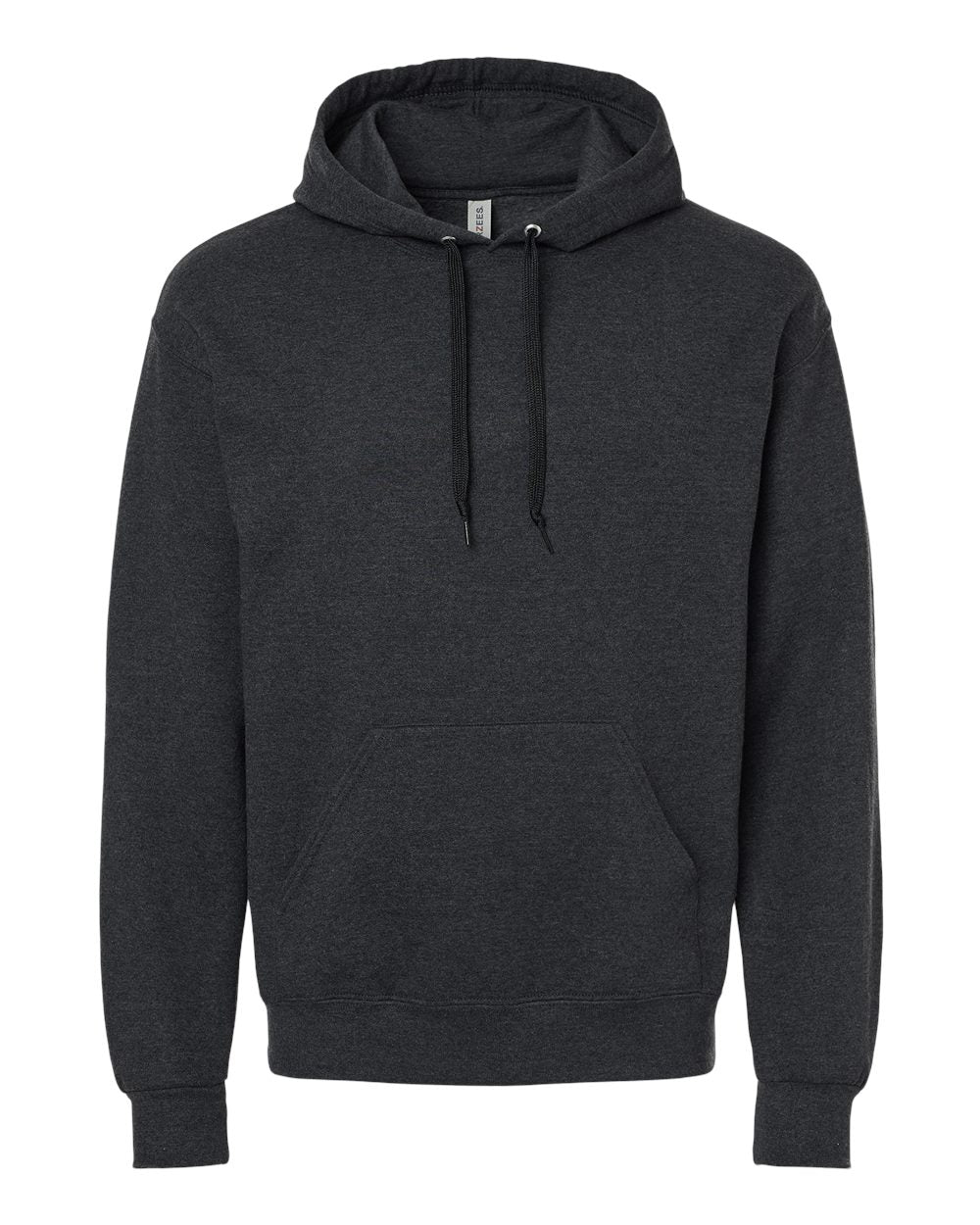 Unisex Ultimate CVC Hooded Sweatshirt - Front - B01835103 - Black Ink Heather