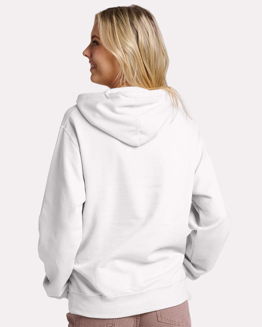 Unisex Ultimate CVC Hooded Sweatshirt - OnModelBack - B01835003 - White