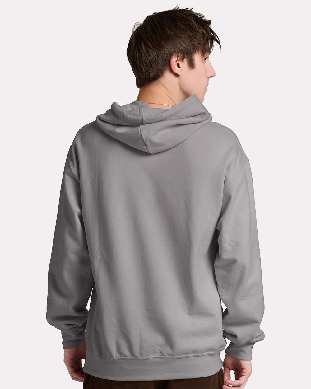 Unisex Ultimate CVC Hooded Sweatshirt - OnModelBack - B01835113 - Rock