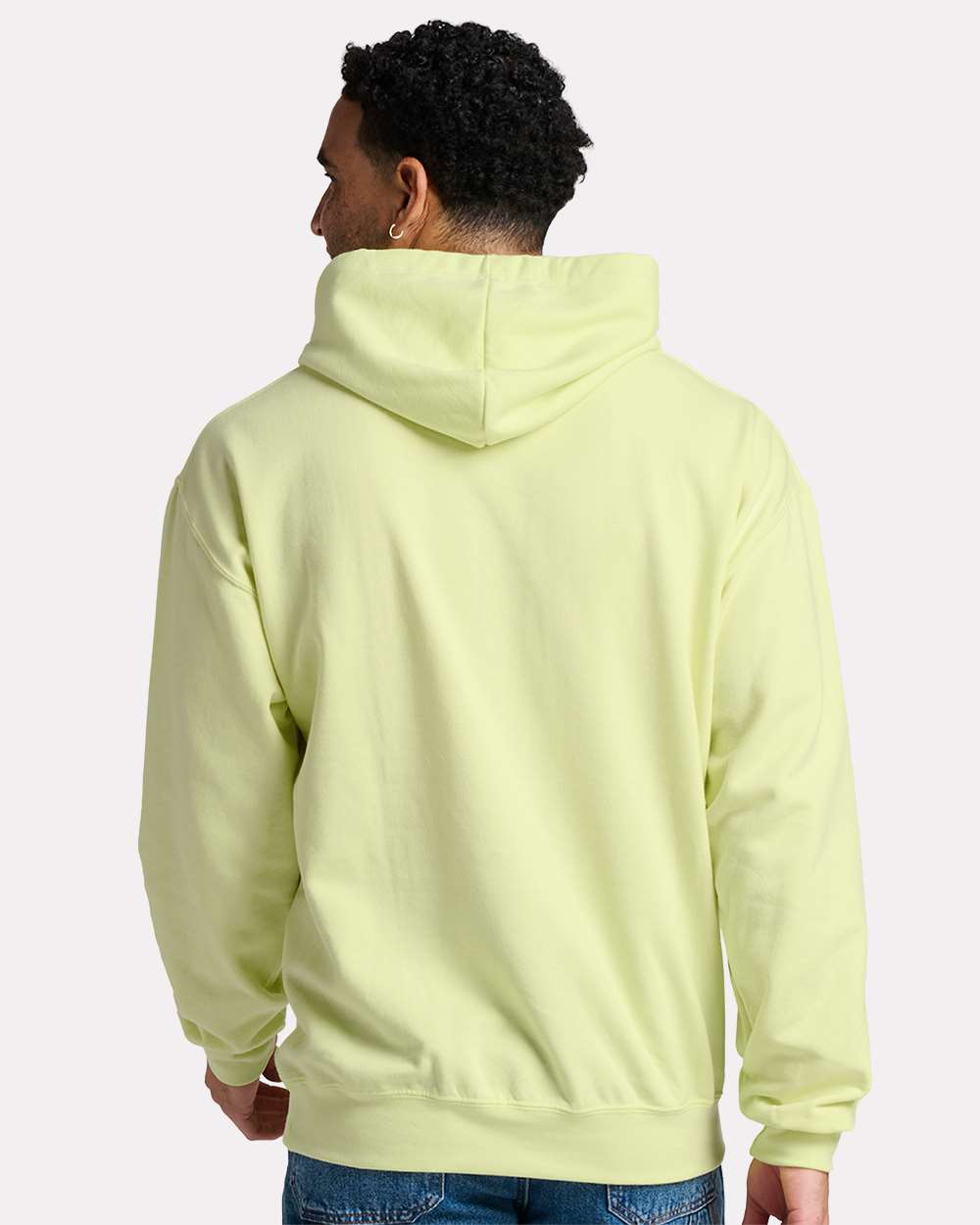 Unisex Ultimate CVC Hooded Sweatshirt - OnModelBack - B01835173 - Celery Juice