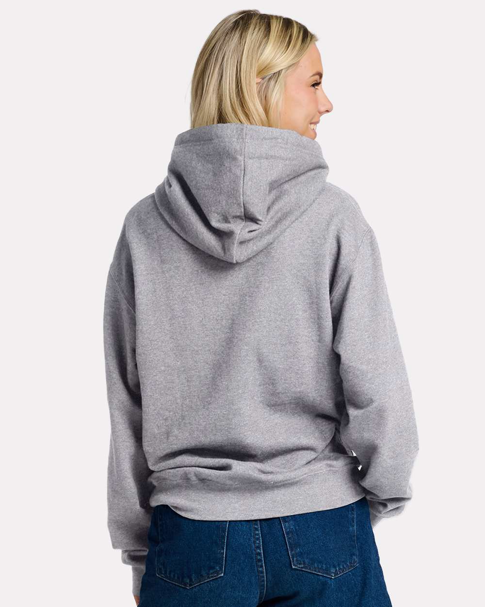 Unisex Ultimate CVC Hooded Sweatshirt - OnModelBack - B01835583 - Athletic Heather