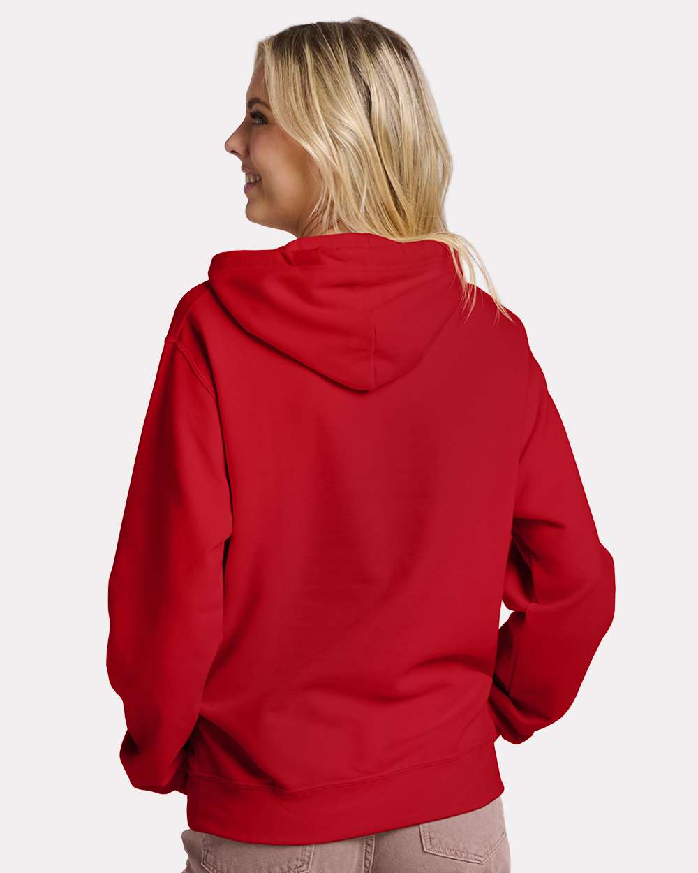 Unisex Ultimate CVC Hooded Sweatshirt - OnModelBack - B01835703 - True Red