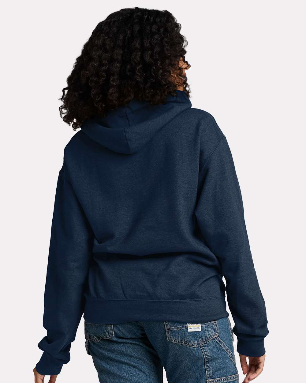 Unisex Ultimate CVC Hooded Sweatshirt - OnModelBack - B01835973 - Indigo Heather