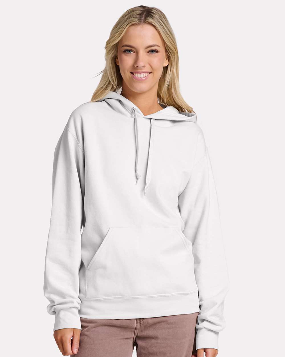 Unisex Ultimate CVC Hooded Sweatshirt - OnModelFront - B01835003 - White
