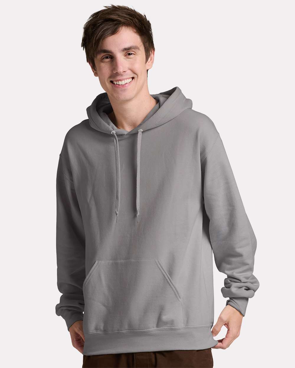 Unisex Ultimate CVC Hooded Sweatshirt - OnModelFront - B01835113 - Rock
